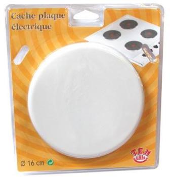 Cache plaque électrique - D: 20 cm - blanc