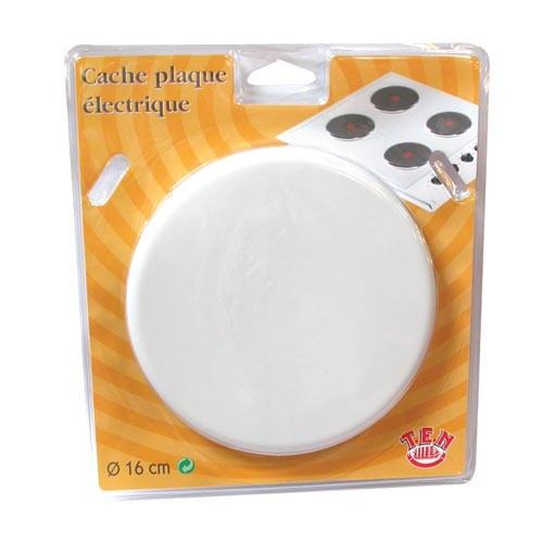 Cache plaque électrique - D: 16 cm - blanc