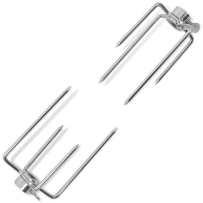 VidaXL Fourchettes de broche 2 pcs Acier