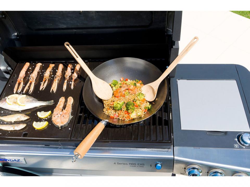 Accessoire Wok en acier-carbone revêtement anti-adhérent Accessoire Wok en acier-carbone