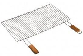 Grille barbecue 2 poignées - 60x40 cm