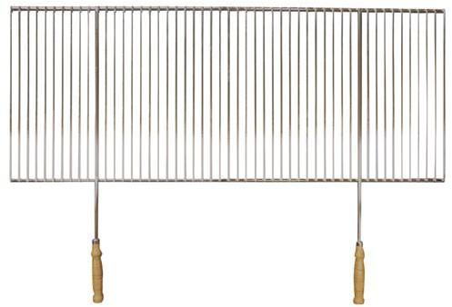 Grille barbecue recoupable 2 poignées - 70 x 40 cm