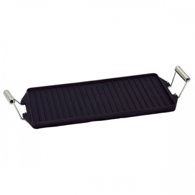 Plancha en fonte pour cheminée ou barbecue modèle RECTANGLE-Delta Plancha en fonte pour cheminée