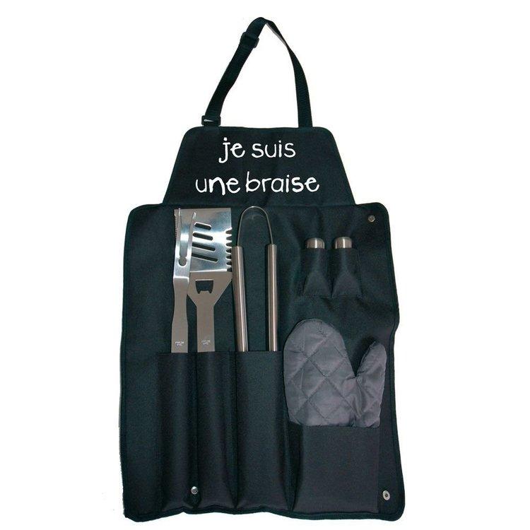 Set tablier et accessoires - 7 pièces - BARBECUE N