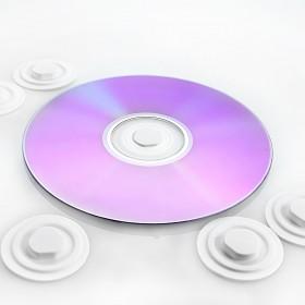 Self-adhesive CD Clips 100-pack - White