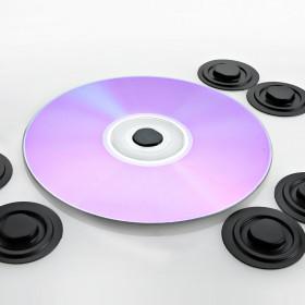 Self-adhesive CD Clips 100-pack - Black