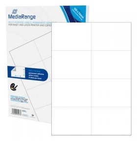 MediaRange Étiquettes universelles, 105 ×. 74 mm,