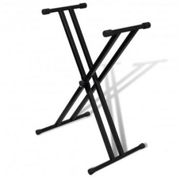 VidaXL Support de clavier réglable double barre en