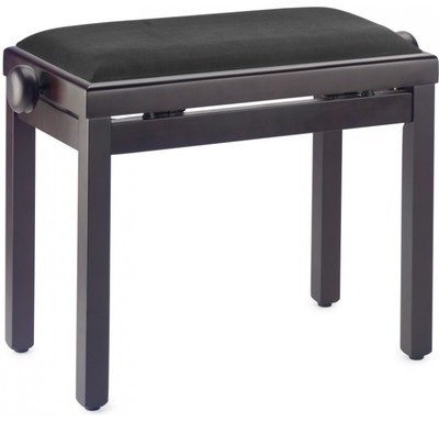 Banquette en palissandre mat pour piano, avec pelo