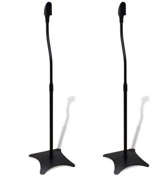VidaXL Pied denceinte universel 2 pièces Noir