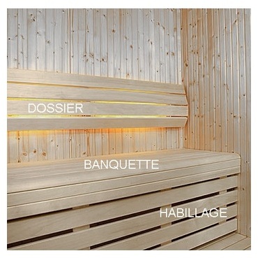 Banquette Sauna Tradition Pro 580 Banquette Sauna Tradition