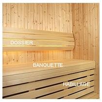 Banquette Sauna Héritage Tremble 565 Banquette Sauna Héritage Tremble