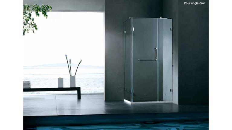 Paroi de douche en verre 100x80 cm - Cleo Solde Paroi de douche en verre 100x80