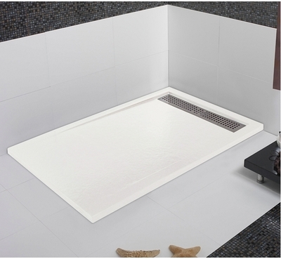Receveur de douche écoulement linéaire Andromède Blanc Receveur de douche écoulement