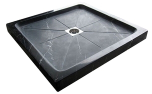 Receveur de douche 90x90 ou 100x100cm en marbre noir Receveur de douche 90x90 ou