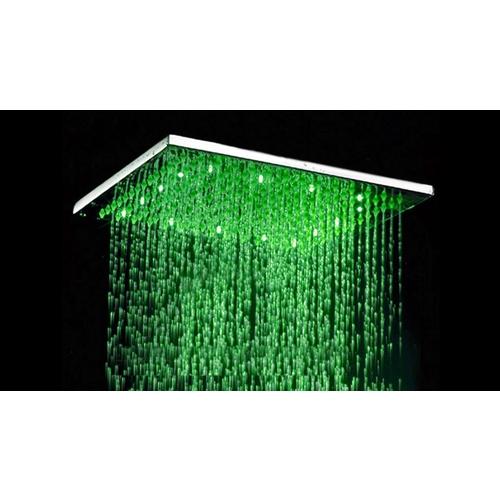 Pomme de douche effet pluie avec LED 40 x 40 cm Aldo Pomme de douche effet pluie