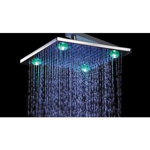 Pomme de douche effet pluie avec LED 30 x 30 cm Camelia Pomme de douche effet pluie