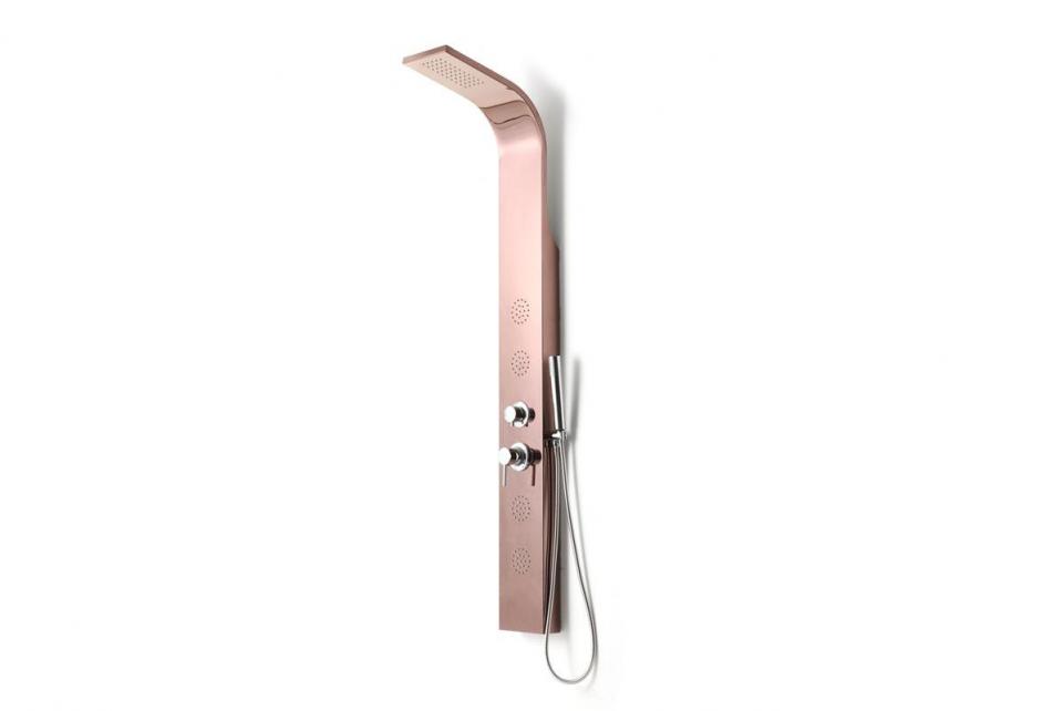 Colonne de douche hydromassante rose cuivré SAVANNAH Colonne de douche hydromassante
