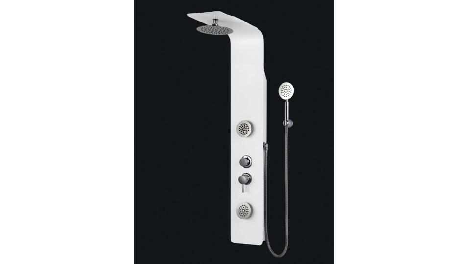 Colonne de douche design blanc en aluminium - Hirel Colonne de douche design blanc
