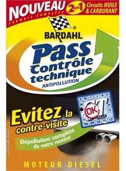 Pass Contrôle Technique Antipollution Diesel BARDAHL Pass Contrôle Technique Antipollution