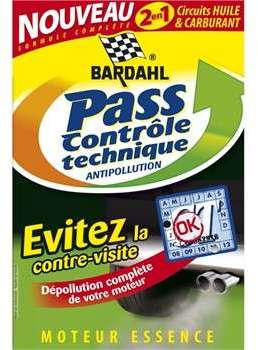 Pass Contrôle Technique Antipollution Essence BARDAHL Pass Contrôle Technique Antipollution
