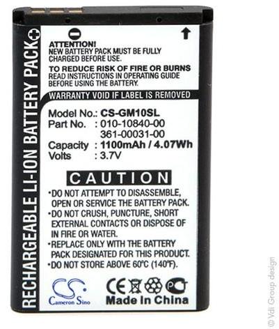 Batterie 3,7V 1100mAh pour Garmin GPS Mobile 10X