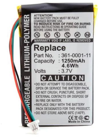 Batterie 3,7V 1250mAh pour Garmin Nüvi 252W