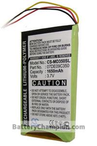 Batterie (1650 mAh) adapté pour Medion GoPal PNA35