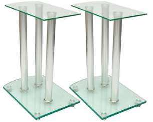 VidaXL Lot de 2 reposes enceintes en aluminium