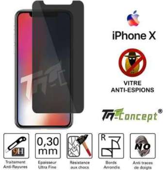 IPhone X - Vitre de Protection Anti-Espions - TM Concept IPhone X - Vitre de Protection