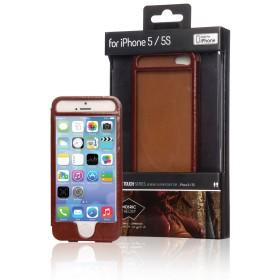 Étui en cuir pour iPhone 5S/5 brun