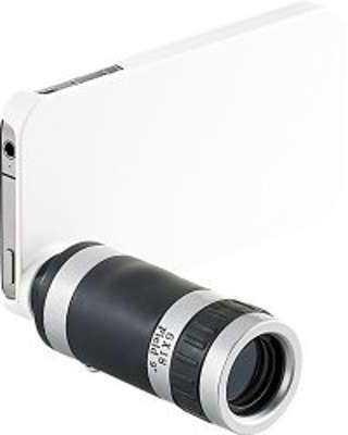 Téléobjectif et coque de protection blanc pour iPhone Téléobjectif et coque de protection