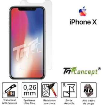 IPhone X - Vitre de Protection Crystal - TM Concept IPhone X - Vitre de Protection