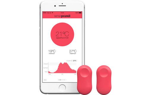 Sen.se Pack de 2 ThermoPeanut Rouge - Thermomètre