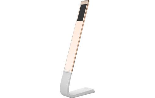LumiDesk Blanc/Or - Lampe de bureau LED sans fil -