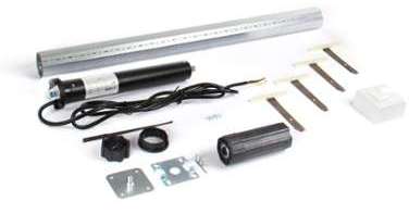 Kit axe motorisé filaire court SOLUTIO pour volet