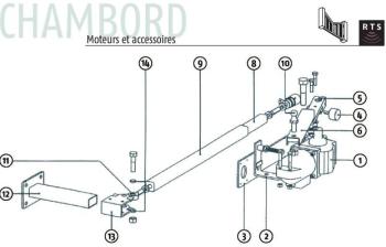 PIED DANCRAGE Portail battant CHAMBORD SOMFY - SO