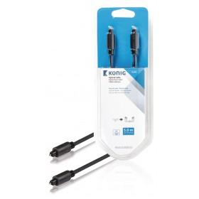 Câble optique Toslink, mâle vers mâle, 5 m, gris