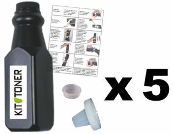 BROTHER Fax 8360P - 5 x Kits de recharge toner compatibles BROTHER Fax 8360P - 5 x Kits