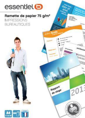 Essentielb Papier 75g 500 feuilles - Papier ramett