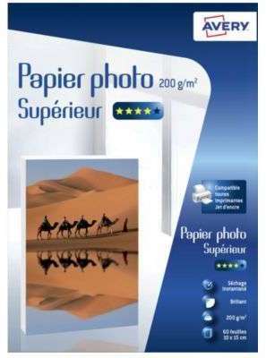 Papier photo Avery 60 Photos brillantes 10x15 200g