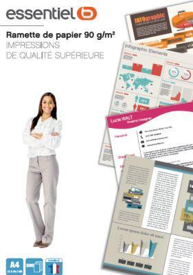 Essentielb Papier 90g 500 feuilles - Papier ramett