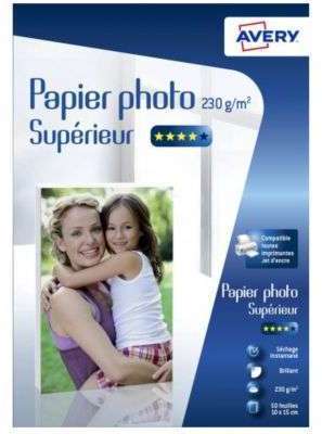 Papier photo Avery 50 Photos brillantes 10x15 230g