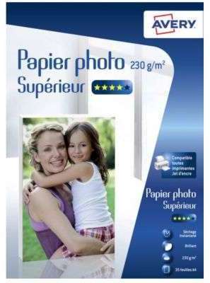 Papier photo Avery 35 Photos brillantes A4 230g/m²