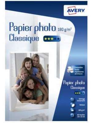 Papier photo Avery 80 Photos brillantes 10x15 180g