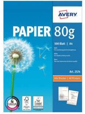 Papier ramette Avery 500 Feuilles multi-usage 80g/