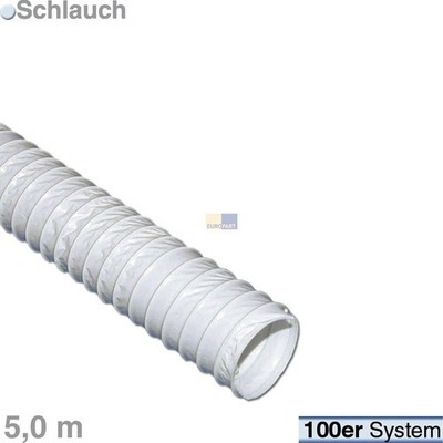 Tuyau d?évacuation d?air pour conduit rond 100 mm,