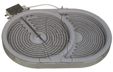 Ego Plauqe halogène avec thermostat ovale 170/265m