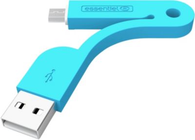 Essentielb pliant Bleu - Câble micro USB Essentielb pliant Bleu - Câble
