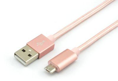 Essentielb 2M Or Rose Premium - Câble micro USB Essentielb 2M Or Rose Premium